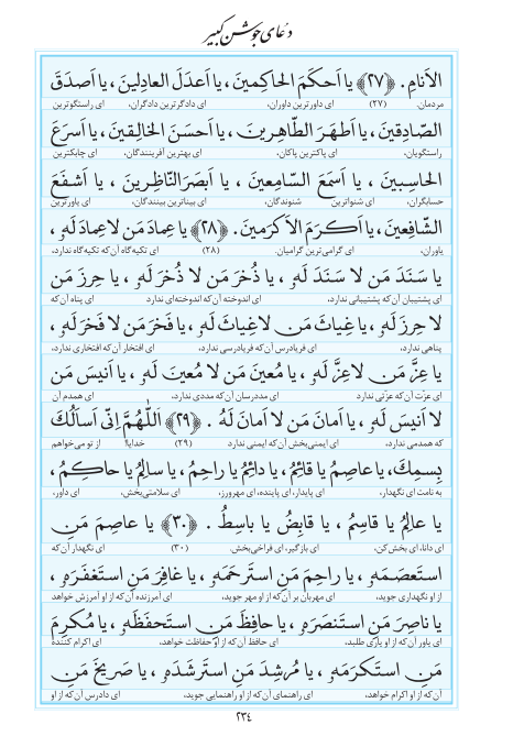 مفاتیح مرکز طبع و نشر قرآن کریم صفحه 234