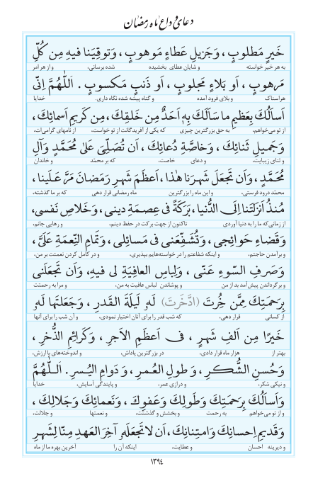مفاتیح مرکز طبع و نشر قرآن کریم صفحه 1394