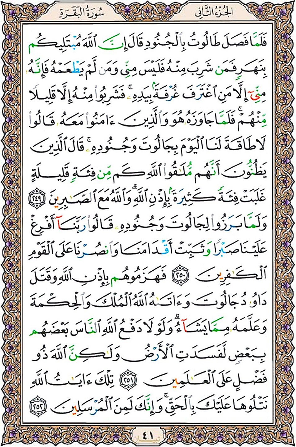 قرآن  عثمان طه با کیفیت بالا صفحه 41