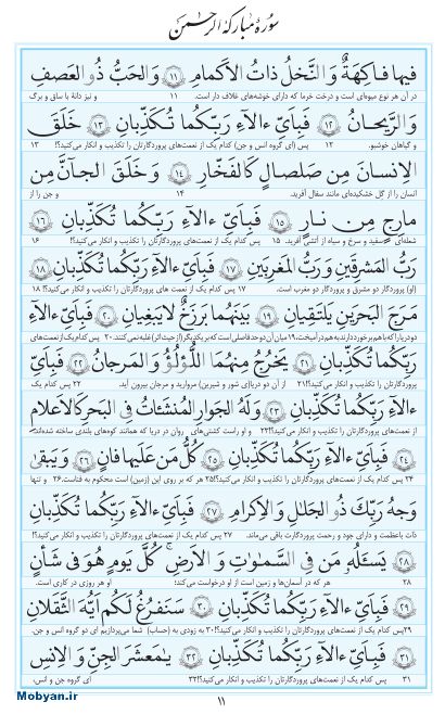 مفاتیح مرکز طبع و نشر قرآن کریم صفحه 11