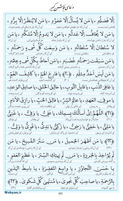 مفاتیح مرکز طبع و نشر قرآن کریم صفحه 232