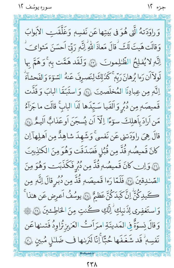 قرآن  مرکز طبع و نشر قرآن کریم صفحه 238